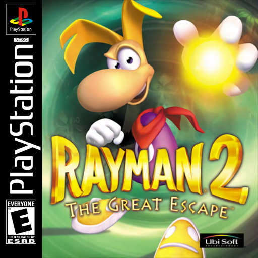 Rayman 2 The Great Escape box art for Playstation